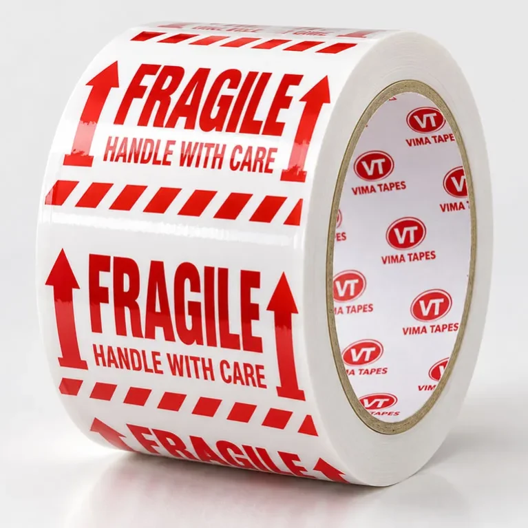 Glossy-Red-Printed-Fragile-Tape-Roll